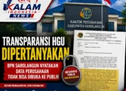 Transparansi HGU Dipertanyakan, BPN Sarolangun Nyatakan Data Perusahaan Tidak Bisa Dibuka ke Publik