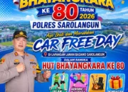 Polres Sarolangun Ajak Masyarakat Meriahkan Car Free Day Semarak Bhayangkara ke-80 Tahun 2026
