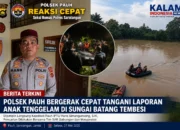 Polsek Pauh Bergerak Cepat Tangani Laporan Anak Tenggelam di Sungai Batang Tembesi