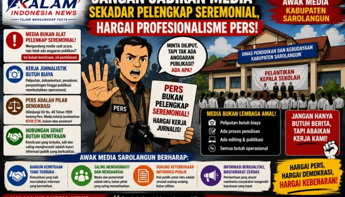 Jangan Jadikan Media Sekadar Pelengkap Seremonial, Hargai Profesionalisme Pers