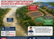 Diduga Kolam Limbah PT Karet Batin Delapan Berada di Dalam Garis Sempadan Sungai, Perusahaan Beri Penjelasan