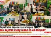Bupati Hurmin dan Kapolres Sarolangun Perkuat Sinergi dengan Beri Kejutan Ulang Tahun Danyonif TP 896/Serumpun Pseko