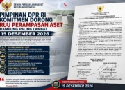‎Pimpinan DPR RI Komitmen Dorong RUU Perampasan Aset Rampung Paling Lambat 15 Desember 2026