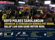 ‎KRYD Polres Sarolangun Amankan 33 Kendaraan Berknalpot Brong, Balap Liar dan Gang Motor Nihil