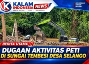 Diduga Aktivitas PETI Berlangsung di Selango, Warga Keluhkan Kondisi Air Sungai Tembesi