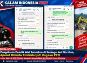 ‎Pemilik Alat Zoomlion Disebut Akui Kepemilikan via WhatsApp, Polisi Diminta Tindaklanjuti Dugaan PETI di Selango
