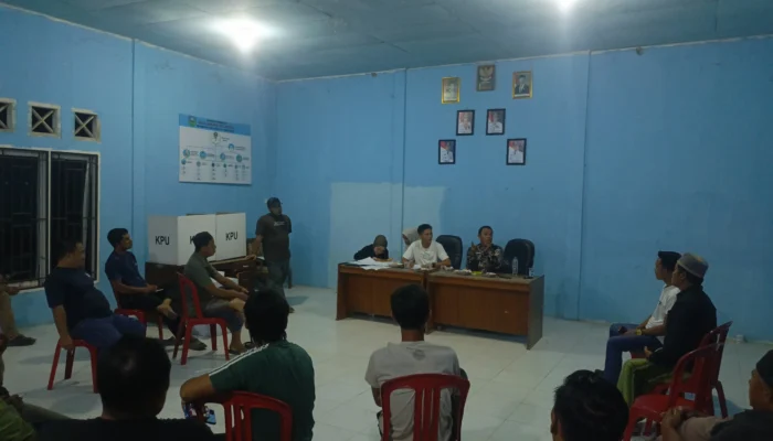 Simulasi Pemungutan dan Penghitungan Surat Suara Pilkades Kasang Melintang, Panitia Tekankan Kepatuhan Aturan
