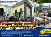 ‎Jaga Keamanan dan Kenyamanan, Polwan Polres Merangin Amankan Sholat Jumat