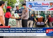 Si Humas Polres Sarolangun Gelar Bakti Sosial dan Donor Darah Sambut Hari Jadi Humas Polri ke-75